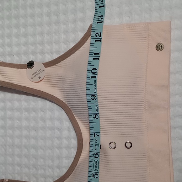 Lucky Brand Ribbed Seamless Comfort Bra Size Large Cream/Tan - Picture 13 of 15